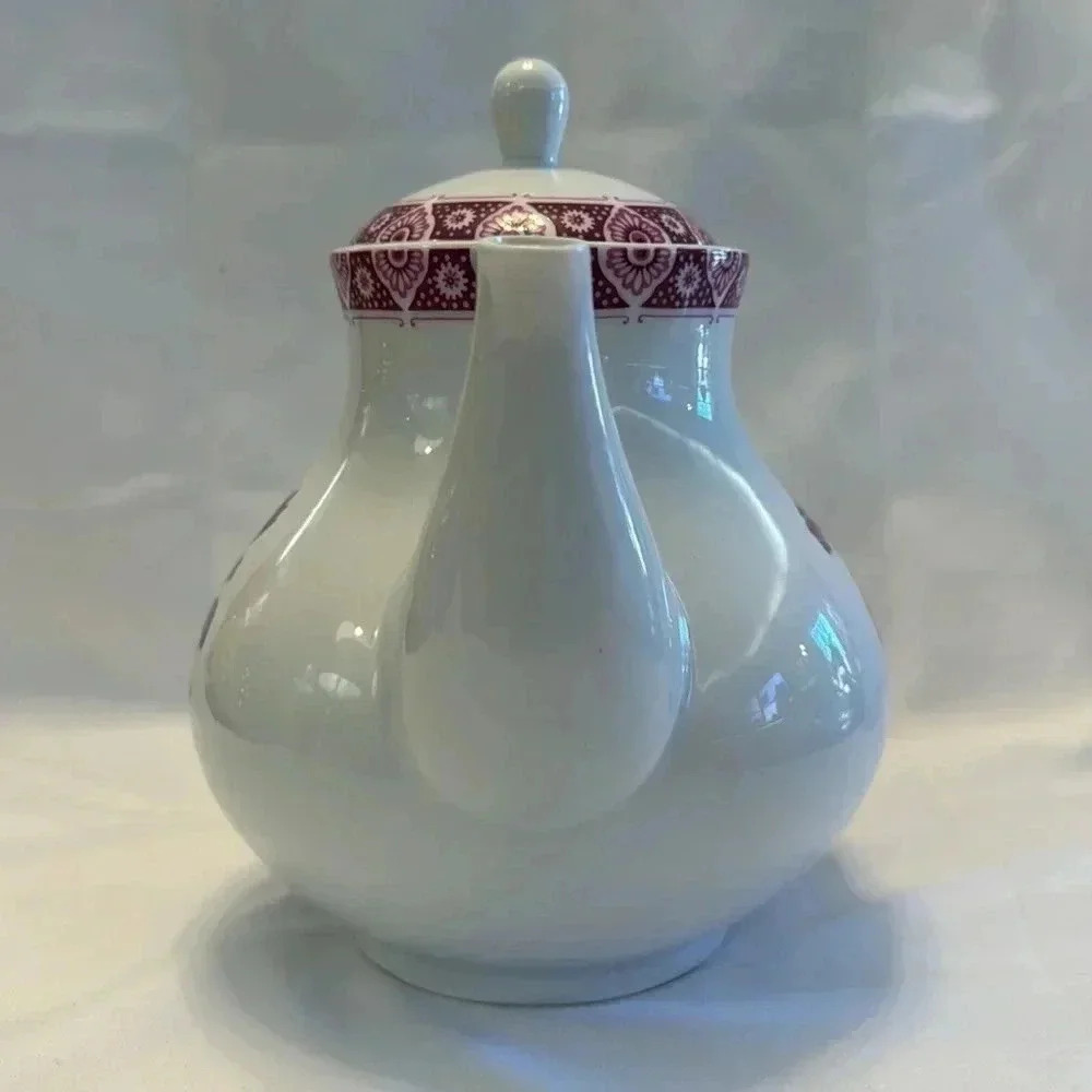 Vintage Porcelain Teapot Bohemian Style - Picture 2 of 7